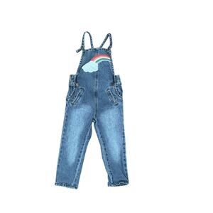Next (2|3y) Rainbow Appliqué Denim Overalls